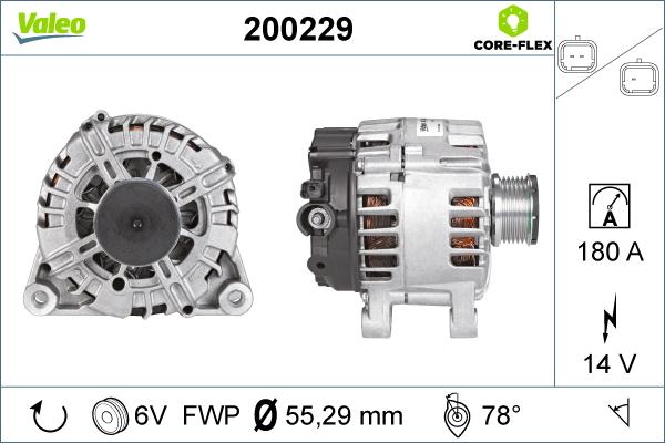 Valeo 200229 - Генератор autospares.lv