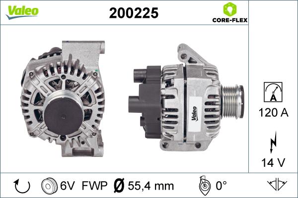 Valeo 200225 - Генератор autospares.lv