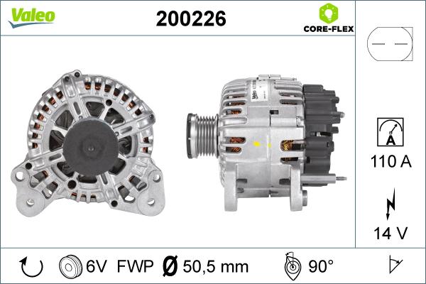 Valeo 200226 - Генератор autospares.lv