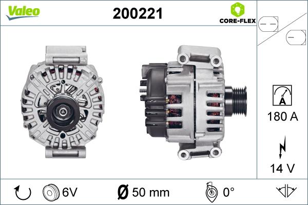 Valeo 200221 - Генератор autospares.lv