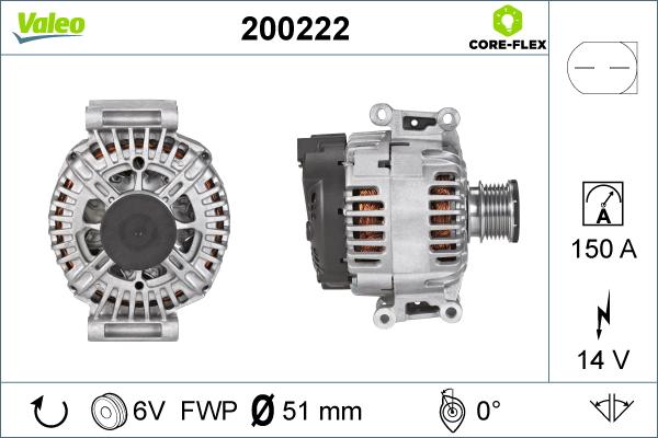 Valeo 200222 - Генератор autospares.lv