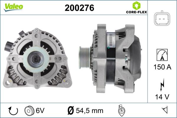 Valeo 200276 - Генератор autospares.lv