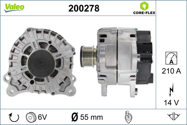 Valeo 200278 - Генератор autospares.lv