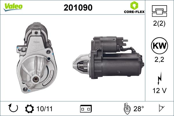 Valeo 201090 - Стартер autospares.lv