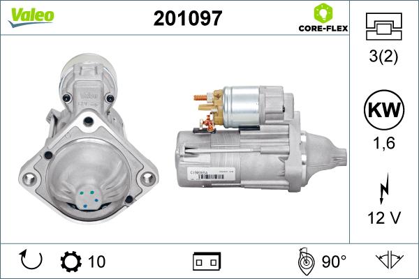 Valeo 201097 - Стартер autospares.lv