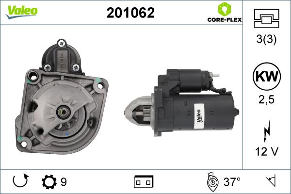 Valeo 201062 - Стартер autospares.lv