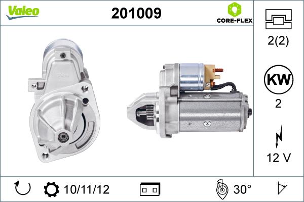 Valeo 201009 - Стартер autospares.lv