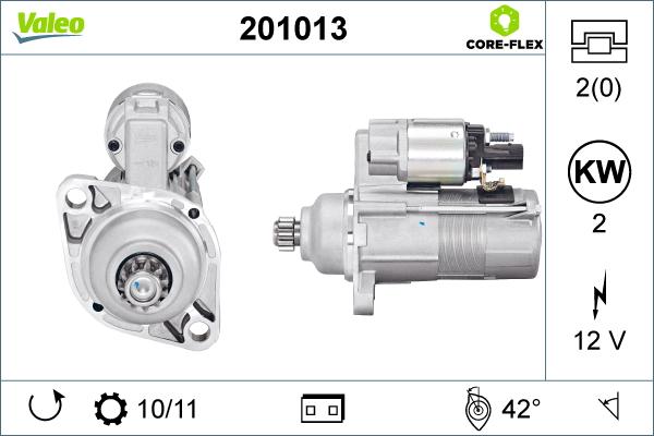 Valeo 201013 - Стартер autospares.lv