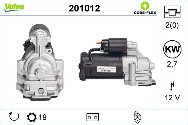 Valeo 201012 - Стартер autospares.lv