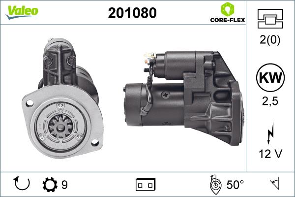 Valeo 201080 - Стартер autospares.lv