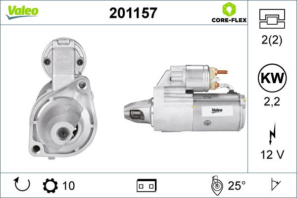 Valeo 201157 - Стартер autospares.lv