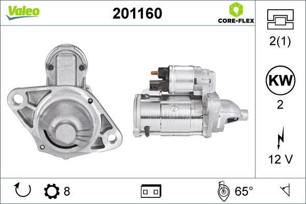 Valeo 201160 - Стартер autospares.lv