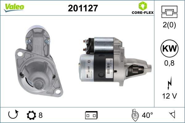 Valeo 201127 - Стартер autospares.lv