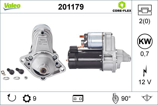 Valeo 201179 - Стартер autospares.lv