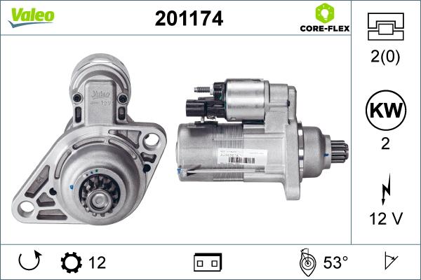 Valeo 201174 - Стартер autospares.lv