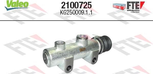Valeo 2100725 - Главный цилиндр, система сцепления autospares.lv