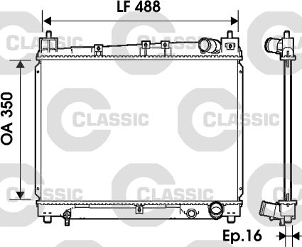 Valeo 234840 - Радиатор, охлаждение двигателя autospares.lv