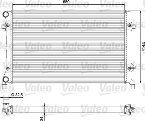 Valeo 234335 - Радиатор, охлаждение двигателя autospares.lv