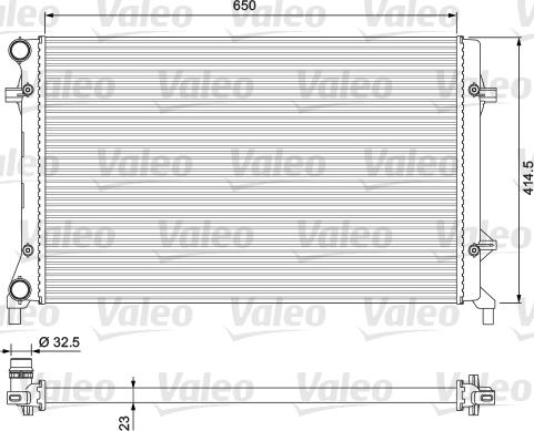 Valeo 234332 - Радиатор, охлаждение двигателя autospares.lv