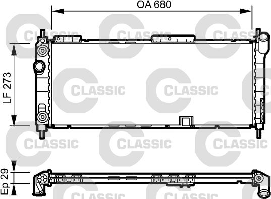 Valeo 234271 - Радиатор, охлаждение двигателя autospares.lv