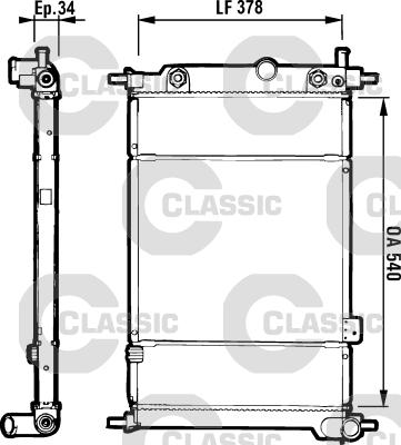 Valeo 230994 - Радиатор, охлаждение двигателя autospares.lv