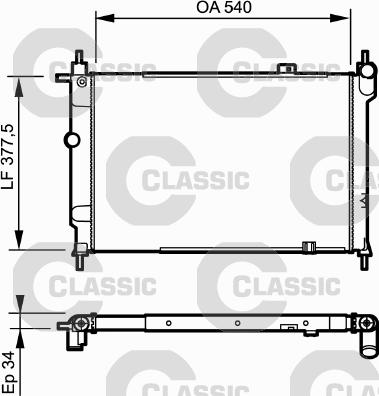 Valeo 230993 - Радиатор, охлаждение двигателя autospares.lv