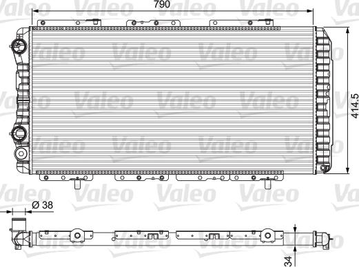 Valeo 230997 - Радиатор, охлаждение двигателя autospares.lv