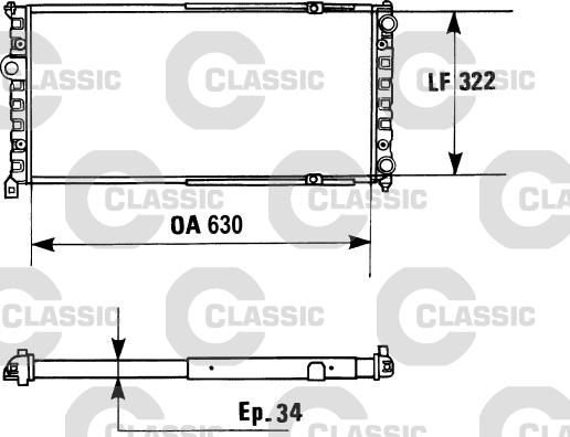 Valeo 230945 - Радиатор, охлаждение двигателя autospares.lv