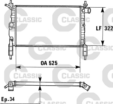 Valeo 230975 - Радиатор, охлаждение двигателя autospares.lv