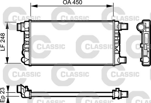 Valeo 230309 - Радиатор, охлаждение двигателя autospares.lv