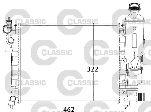 Valeo 231498 - Радиатор, охлаждение двигателя autospares.lv