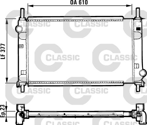 Valeo 231550 - Радиатор, охлаждение двигателя autospares.lv