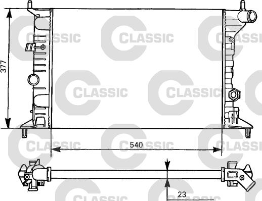 Valeo 231525 - Радиатор, охлаждение двигателя autospares.lv