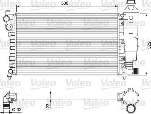 Valeo 231526 - Радиатор, охлаждение двигателя autospares.lv