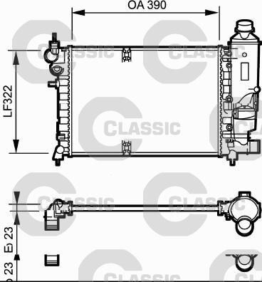 Valeo 231528 - Радиатор, охлаждение двигателя autospares.lv