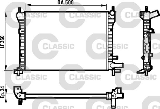 Valeo 231617 - Радиатор, охлаждение двигателя autospares.lv