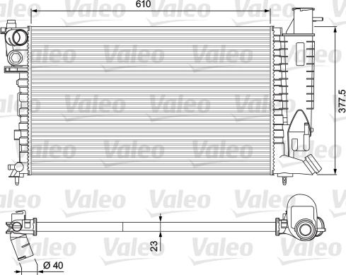 Valeo 231 010 - Радиатор, охлаждение двигателя autospares.lv