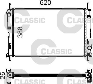 Valeo 231011 - Радиатор, охлаждение двигателя autospares.lv