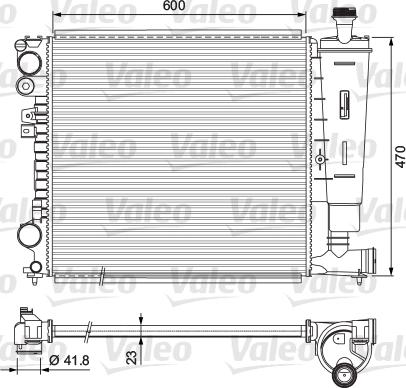 Valeo 231165 - Радиатор, охлаждение двигателя autospares.lv