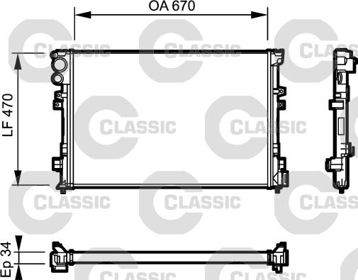 Valeo 231168 - Радиатор, охлаждение двигателя autospares.lv