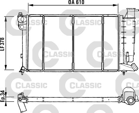 Valeo 231181 - Радиатор, охлаждение двигателя autospares.lv