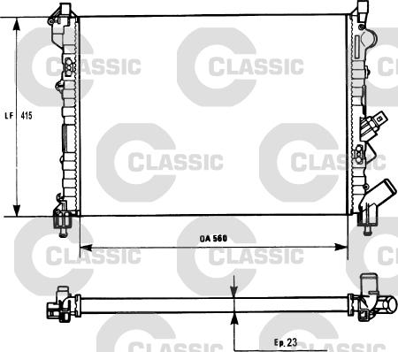 Valeo 231128 - Радиатор, охлаждение двигателя autospares.lv