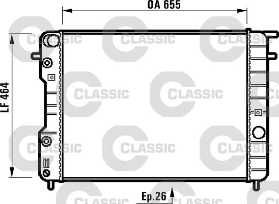 Valeo 231840 - Радиатор, охлаждение двигателя autospares.lv