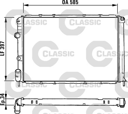 Valeo 231380 - Радиатор, охлаждение двигателя autospares.lv