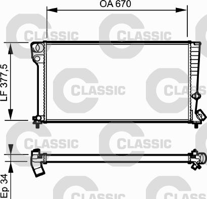 Valeo 231743 - Радиатор, охлаждение двигателя autospares.lv