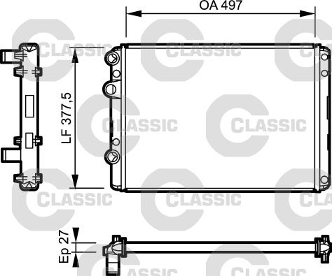 Valeo 232953 - Радиатор, охлаждение двигателя autospares.lv