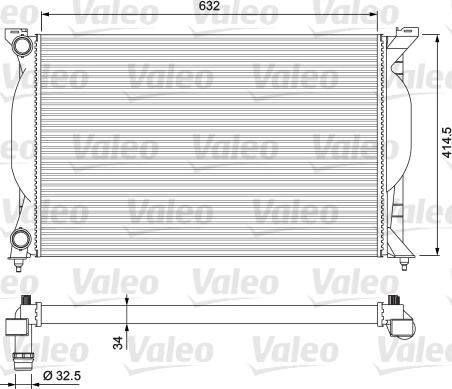 Valeo 232963 - Радиатор, охлаждение двигателя autospares.lv