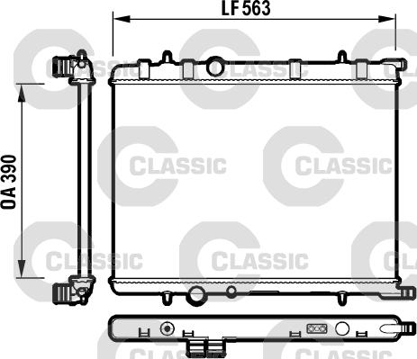 Valeo 232908 - Радиатор, охлаждение двигателя autospares.lv