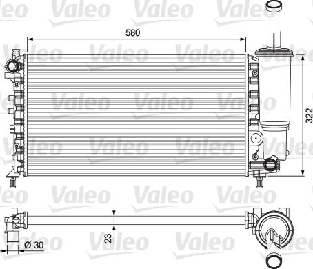 Valeo 232923 - Радиатор, охлаждение двигателя autospares.lv