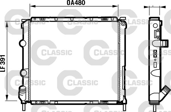 Valeo 232474 - Радиатор, охлаждение двигателя autospares.lv